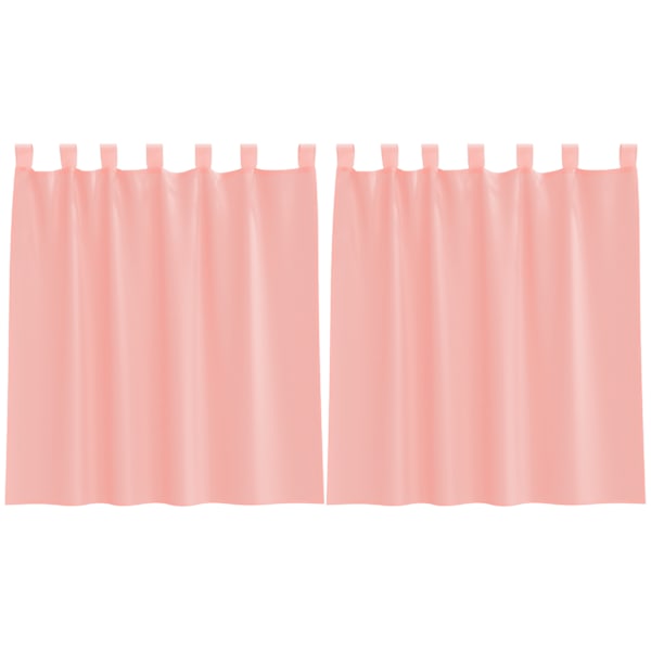 vidaXL aasadega voilee kardinad 2 tk, roosad, 140 x 140 cm