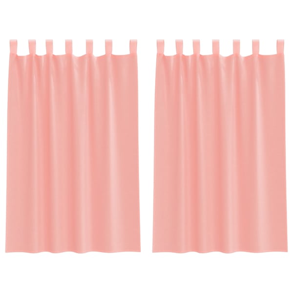 vidaXL aasadega voilee kardinad 2 tk, roosad, 140 x 175 cm