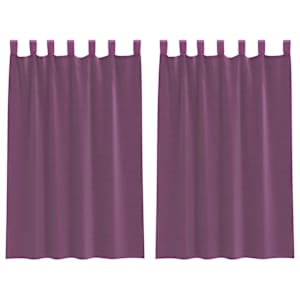 vidaXL aasadega voilee kardinad 2 tk, lillad, 140 x 175 cm