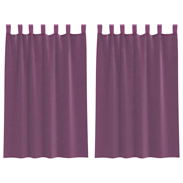 vidaXL aasadega voilee kardinad 2 tk, lillad, 140 x 175 cm