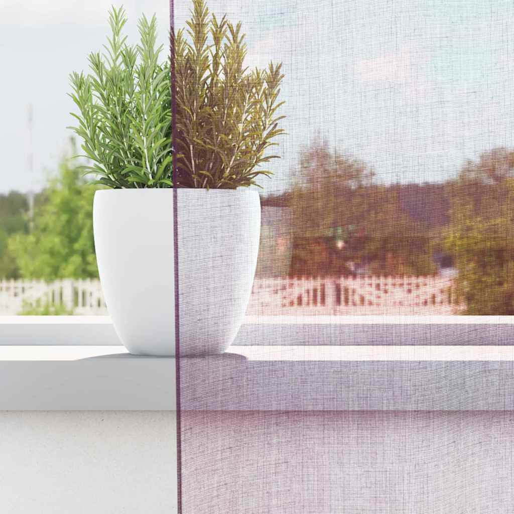 vidaXL Gordijnen met lussen 2 st 140x245 cm paars afbeelding