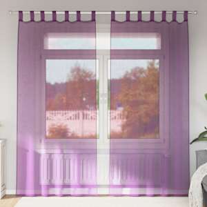 Voile zavese z zanke 2 kosa vijolična 140x245 cm