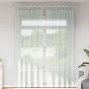 Voile zavese z zanke 2 kosa svetlo siva 140x260 cm