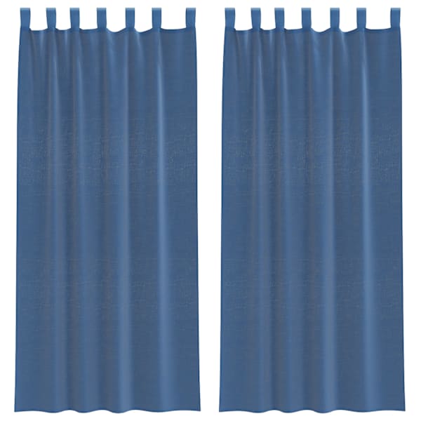 vidaXL aasadega voilee kardinad 2 tk, kuninglikult sinised, 140 x 225 cm