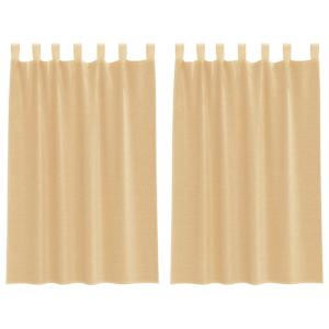 vidaXL Aasadega Voile kardinad 2 tk Liiv 140x175 cm