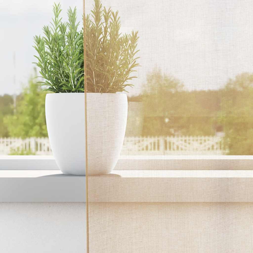 vidaXL Voálové závesy so slučkami 2 ks Piesok 140x225 cm