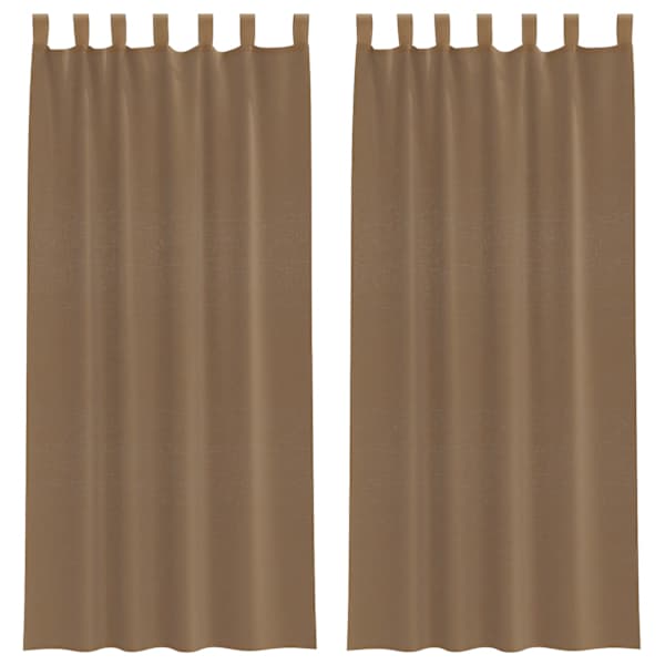 vidaXL aasadega voilee kardinad 2 tk, helepruunid, 140 x 225 cm