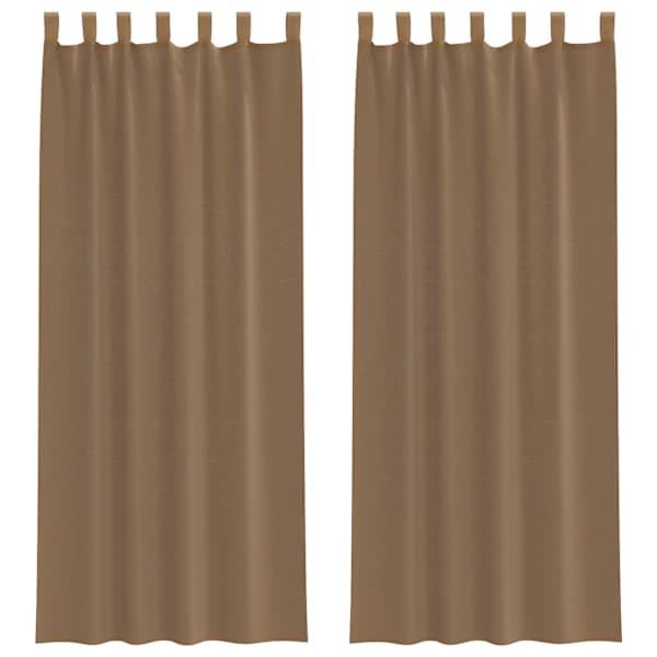 vidaXL aasadega voilee kardinad 2 tk, helepruunid, 140 x 260 cm