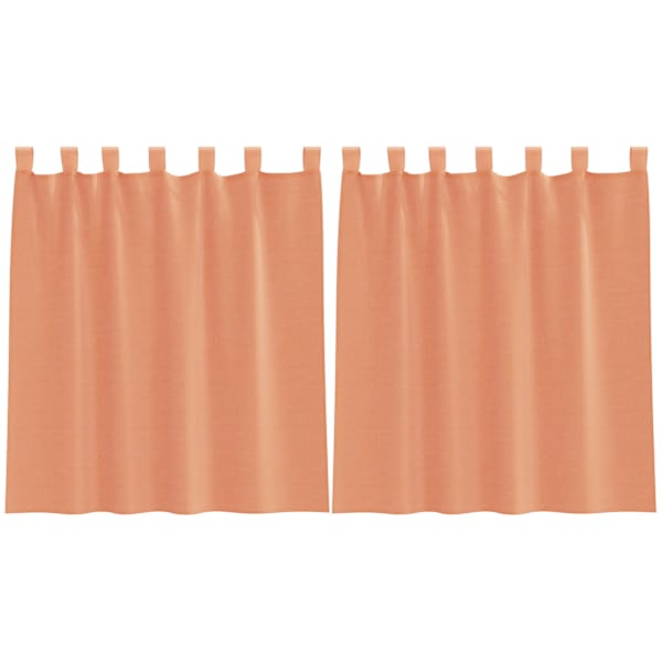 vidaXL Aasadega Voile kardinad 2 tk terrakota 140x140 cm