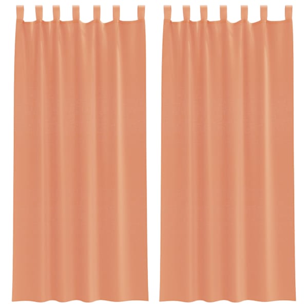 vidaXL Aasadega Voile kardinad 2 tk terrakota 140x225 cm