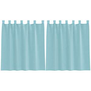 vidaXL aasadega voilee kardinad 2 tk t&uuml;rkiissinised 140 x 140 cm