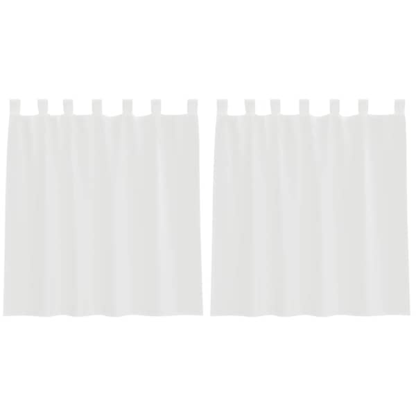 vidaXL Aasadega Voile kardinad 2 tk valge 140x140 cm
