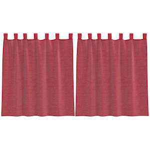 vidaXL aasadega voilee kardinad 2 tk, veinipunased, 140 x 140 cm