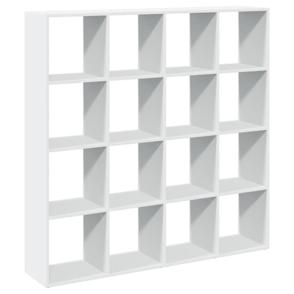vidaXL raamaturiiul, valge, 137,5x29x137,5 cm, tehispuit