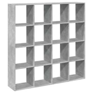 vidaXL raamaturiiul, betoonhall 137,5x29x137,5 cm tehispuit
