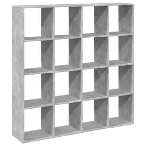 Knihovna betonově šedá 137,5 x 29 x 137,5 cm kompozitní dřevo - obrázek 7