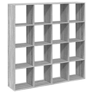 vidaXL raamatukapp, hall Sonoma tamm, 137,5x29x137,5 cm, tehispuit