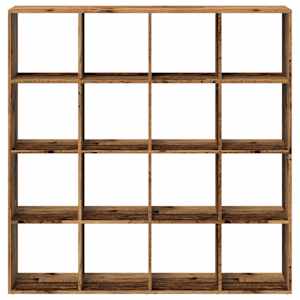 Knihovna old wood 137,5 x 29 x 137,5 cm kompozitní dřevo - obrázek 5