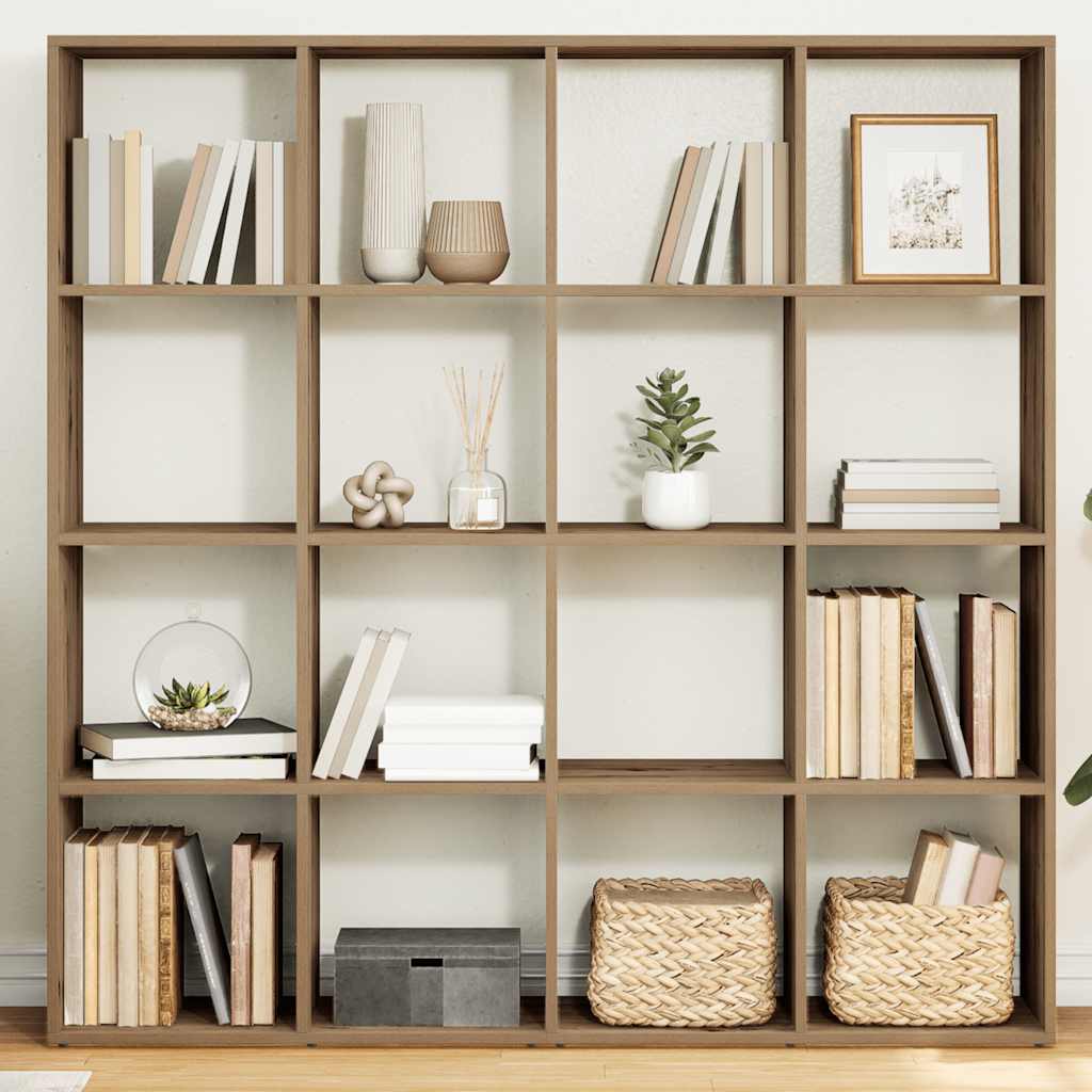 vidaXL Bücherregal Artisan-Eiche 137,5x29x137,5 cm Holzwerkstoff