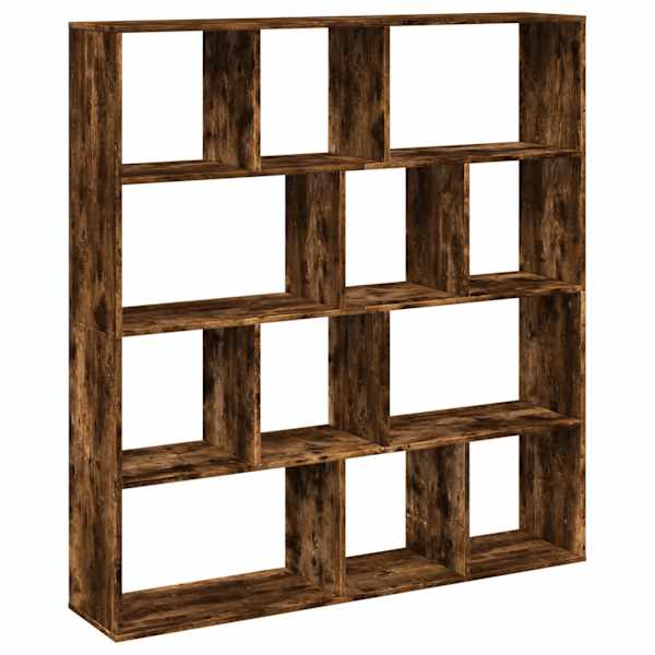 vidaXL raamaturiiul, suitsutatud tamm, 132x29x141,5 cm, tehispuit