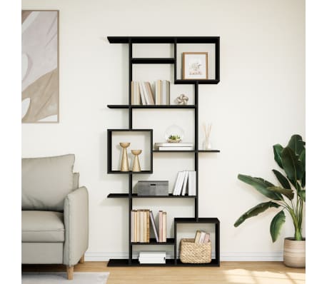 vidaXL Βιβλιοθήκη Μαύρο 92x29x188 εκ. από Επεξεργασμένο Ξύλο