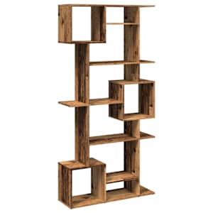 Knihovna old wood 92 x 29 x 188 cm kompozitní dřevo - obrázek 7