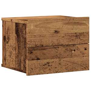 Nástěnné noční stolky 2 ks old wood 40 x 32 x 30 cm - obrázek 4