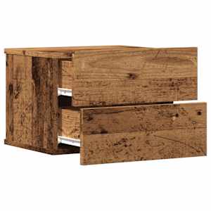 Nástěnné noční stolky 2 ks old wood 40 x 32 x 30 cm - obrázek 7
