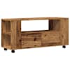 vidaXL ratastega telerikapp Vana puit 102x34,5x43 cm insenerpuit