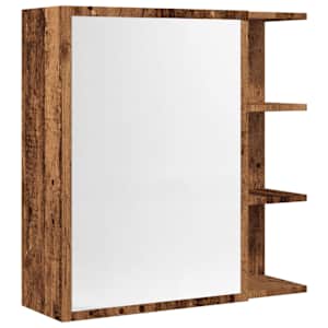 vidaXL Vannitoa peegelkapp Vana puit 62,5x20,5x64 cm Tehniline puit