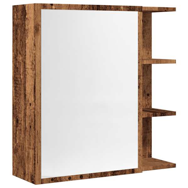 vidaXL Vannitoa peegelkapp Vana puit 62,5x20,5x64 cm Tehniline puit