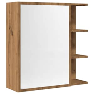 Koupelnová skříňka zrcadlo dub artisan 62,5x20,5x64 kompozit - obrázek 2