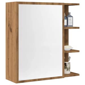 Koupelnová skříňka zrcadlo dub artisan 62,5x20,5x64 kompozit - obrázek 1