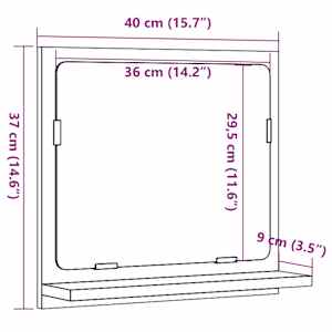 Koupelnová skříňka se zrcadlem dub artisan 40x11x37 cm kompozit - obrázek 9