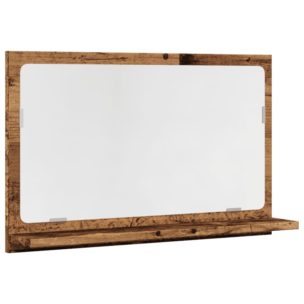 vidaXL Koupelnová skříňka se zrcadlem old wood 60x11x37 cm kompozit