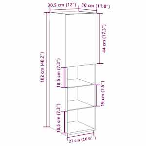 TV skříňka s LED osvětlením old wood 30,5 x 30 x 102 cm - obrázek 17