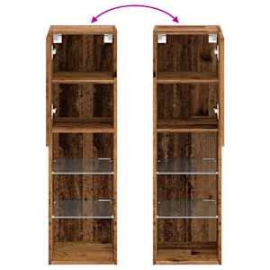 TV skříňka s LED osvětlením old wood 30,5 x 30 x 102 cm - obrázek 10