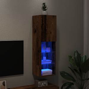 TV skříňka s LED osvětlením old wood 30,5 x 30 x 102 cm - obrázek 1