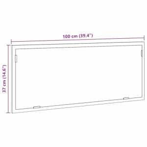 Koupelnové zrcadlo s LED kouřový dub 100 x 8,5 x 37 cm kompozit - obrázek 14