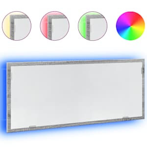 Koupelnové zrcadlo s LED šedé sonoma 100 x 8,5 x 37 cm kompozit - obrázek 2