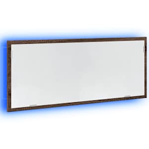 Koupelnové zrcadlo s LED hnědý dub 100 x 8,5 x 37 cm kompozit - obrázek 3