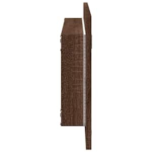 Koupelnové zrcadlo s LED hnědý dub 100 x 8,5 x 37 cm kompozit - obrázek 7