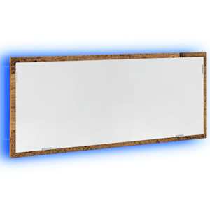 Koupelnové zrcadlo s LED old wood 100 x 8,5 x 37 cm kompozit - obrázek 3