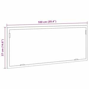 Koupelnové zrcadlo s LED old wood 100 x 8,5 x 37 cm kompozit - obrázek 13