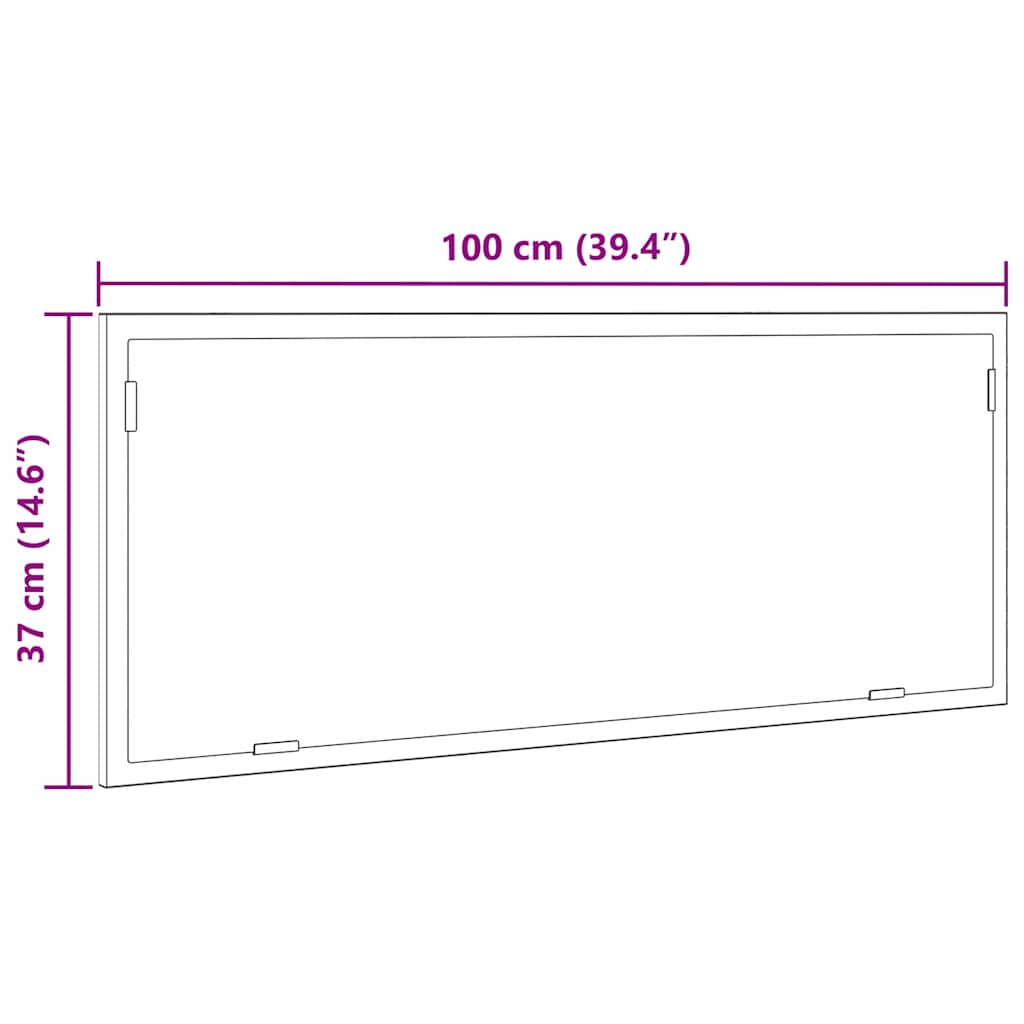 Koupelnové zrcadlo s LED dub artisan 100 x 8,5 x 37 cm kompozit - obrázek 14