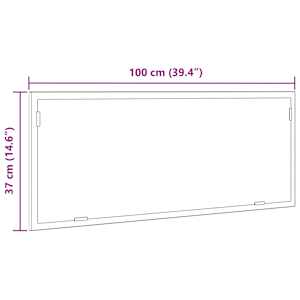 Koupelnové zrcadlo s LED dub artisan 100 x 8,5 x 37 cm kompozit - obrázek 14