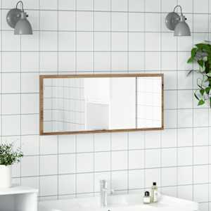 LED kopalniško ogledalo artisan hrast 100x8,5x37 cm inž. les