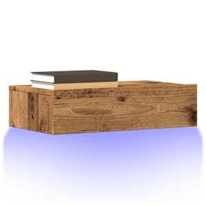 TV skříňka s LED osvětlením old wood 60 x 35 x 15,5 cm - obrázek 1