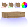 vidaXL LED-valgustitega telerikapp Artisan tamm 60x35x15,5 cm