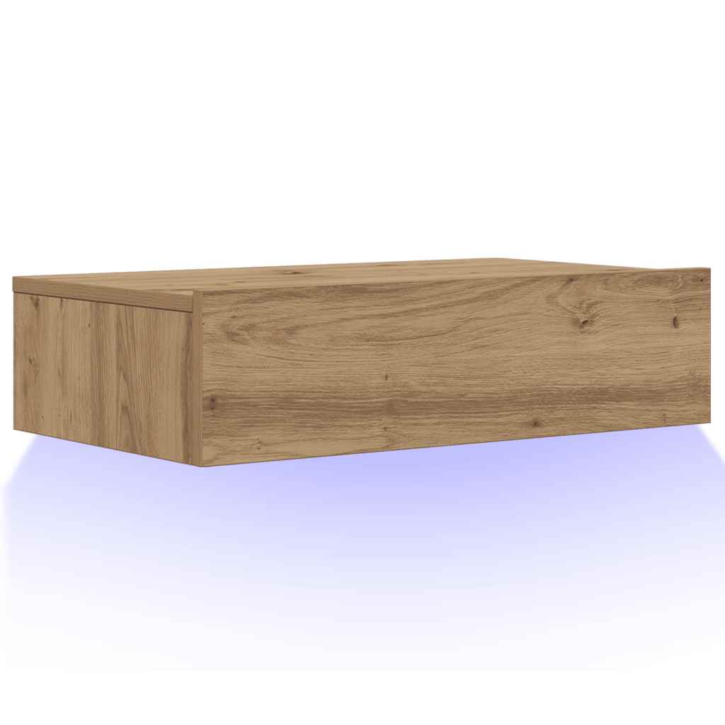 vidaXL     LED Artisan Oak 60x35x15,5 cm
